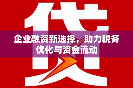 阿图什企业融资新选择，助力税务优化与资金流动