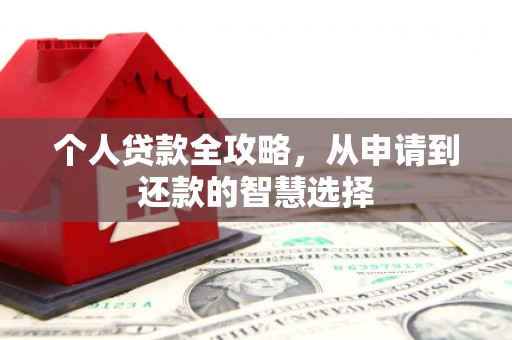 蓬江个人贷款全攻略，从申请到还款的智慧选择