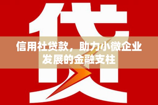 京口信用社贷款，助力小微企业发展的金融支柱