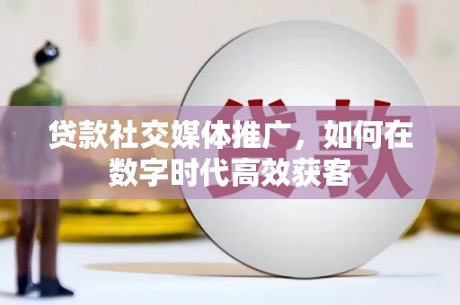凤阳贷款社交媒体推广，如何在数字时代高效获客