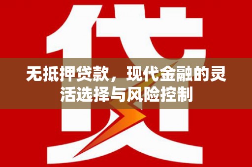 措勤无抵押贷款，现代金融的灵活选择与风险控制