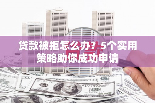 双清贷款被拒怎么办？5个实用策略助你成功申请