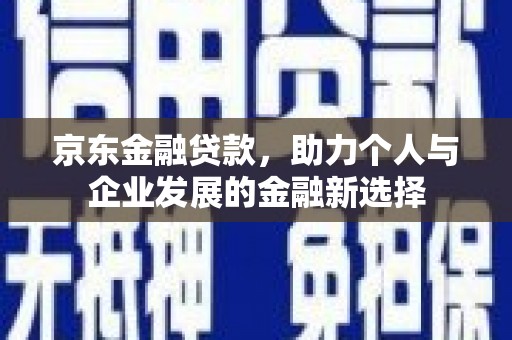 巍山京东金融贷款，助力个人与企业发展的金融新选择