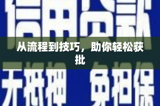 永靖从流程到技巧，助你轻松获批