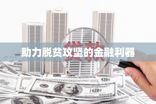 沿河助力脱贫攻坚的金融利器